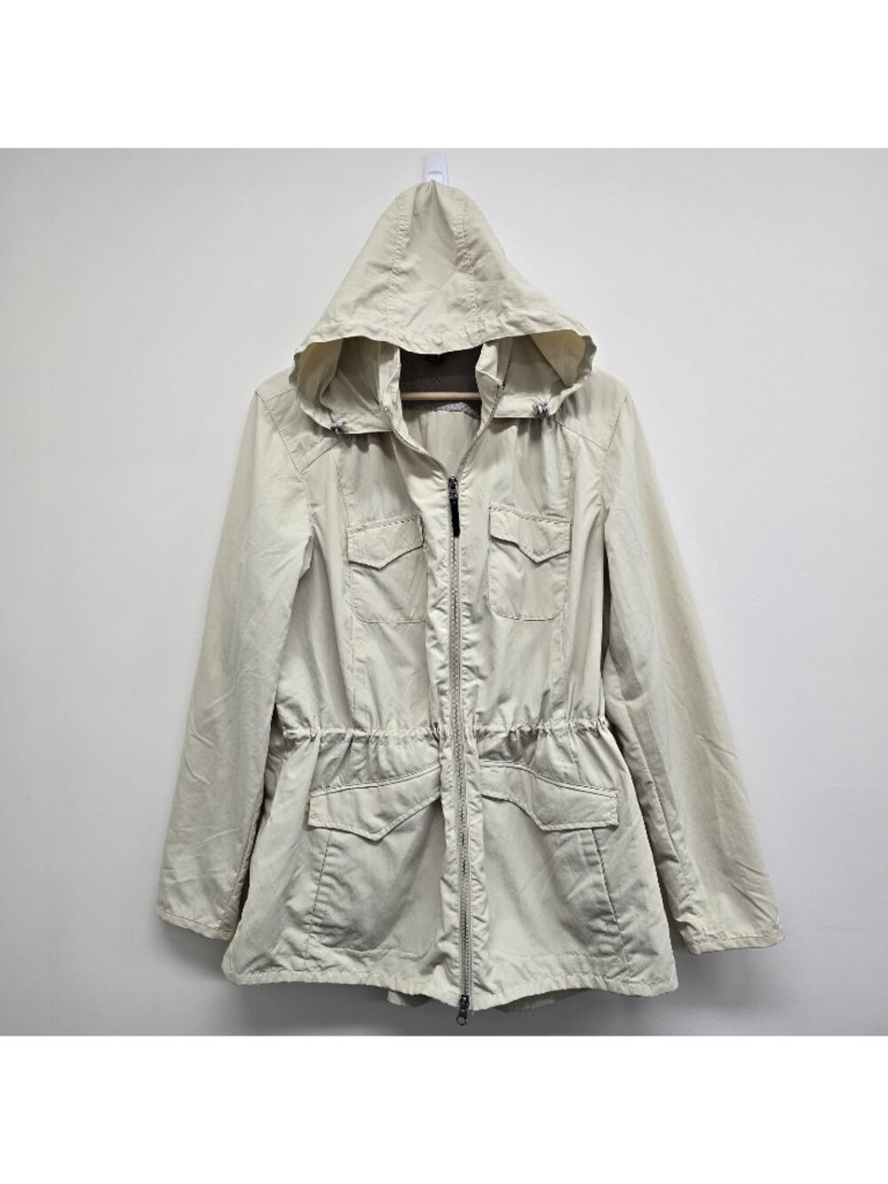 Eddie Bauer Travex Womens XL Utility Jacket Nylon Travel Pockets Hooded Gorpcore